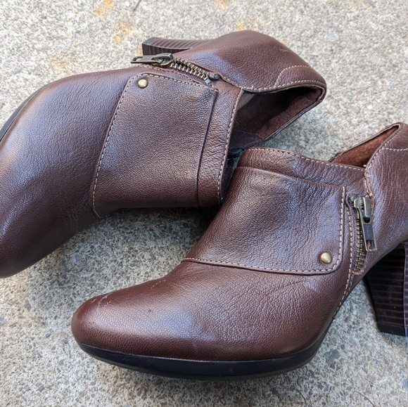 Sandales Clarks Bendables Femme En Cuir Marron - Taille 8M US, Occasion